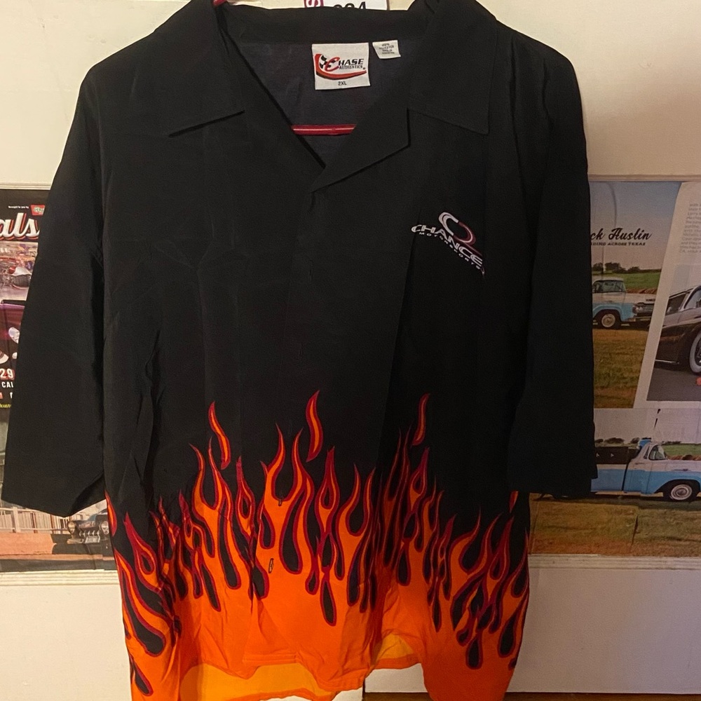 Chase authentic flame button up